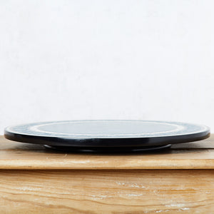 Olinalá rotating tray with black, blue and raw animals