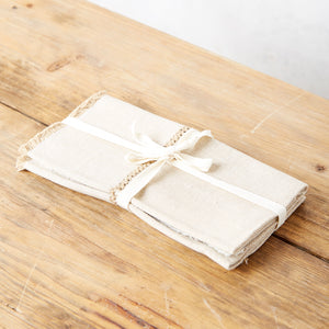 Pack de 2 servilletas Michoacán algodón beige obscuro, 50X50cm