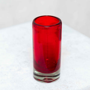 Vaso chupito Vidrio Soplado rojo