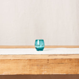 Barrel Blown Glass Shot Glass, Aquamarine