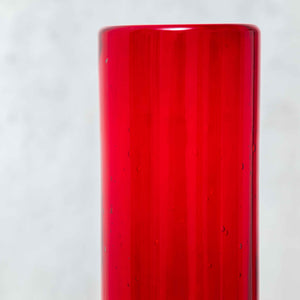 Vaso Vidrio Soplado, rojo 350ml