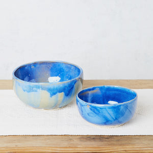 Bowl Bowl Ceramic Kalimori Glazed Blue Small