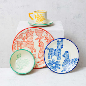 Flat Plate Mix &amp; Match Coral Dinnerware