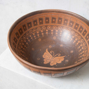 Negative Clay Fruit Bowl Grecas Butterfly