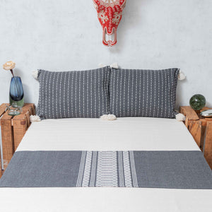 Pied de lit Pedal Loom, gris et blanc modèle 1