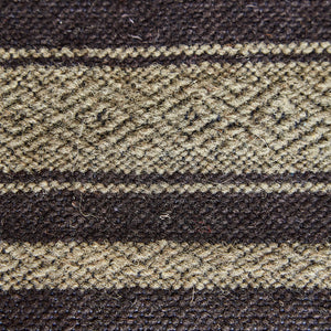 Virgin wool rug, black and taupe