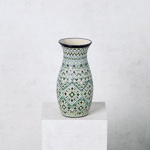 Green dotted clay vase - Javier Servín