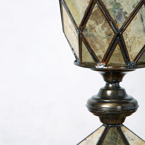 Lampe de table miroir vieilli ananas