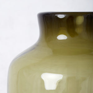 Green Blown Glass Vase