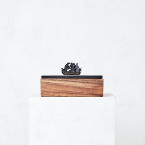 Olinalá Flor box, wood, black and beige