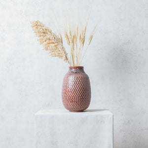 Vase zigzag en terre cuite peinte en argile - Manuel Morales