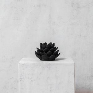 Black Clay Succulent Candle Holder