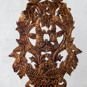 Figurine décorative en étain de couleur or antique