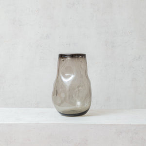Irregular Smoke Blown Glass Vase