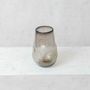 Irregular Smoke Blown Glass Vase