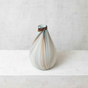 White Blown Glass Psychedelia Vase