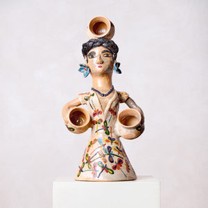 Painted Clay Jug Doll