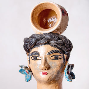 Painted Clay Jug Doll