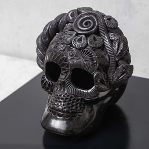 Black Clay Skull