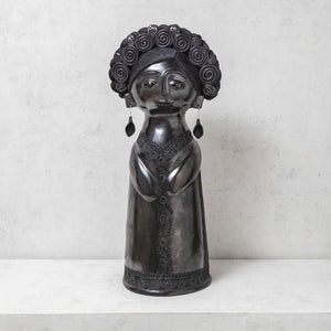 Frida Black Clay with Earrings