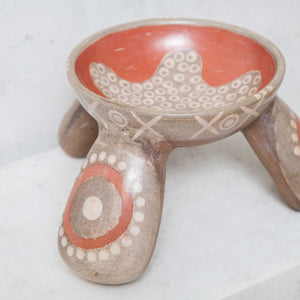 Negative Ceremonial Clay Incense Burner Circles