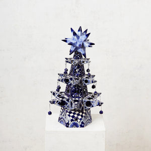 Árbol de Navidad Talavera azul