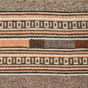 Taupe and brown wool rug