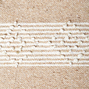 Beige and ecru cotton rug