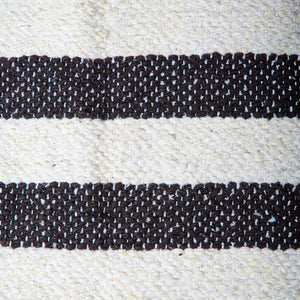 Tapis en coton noir et blanc