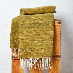 Mustard wool rug