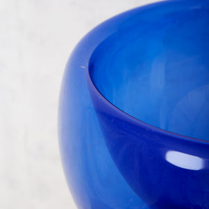 Large Cobalt Blue Glass Salad Bowl