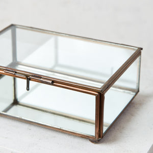 small glass box