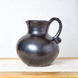 Black clay jug