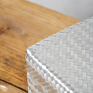 Caja de aluminio tejido rectangular