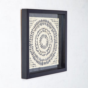 Picture with white amate and black frame