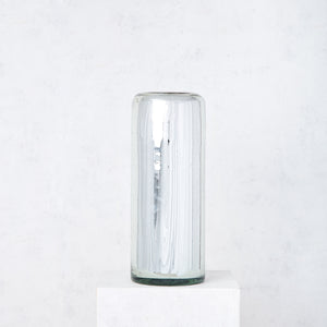 Small tubular glass vase