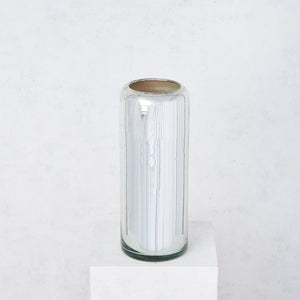 Small tubular glass vase