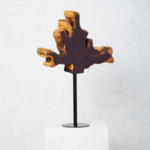 Large carved wooden decorative figure